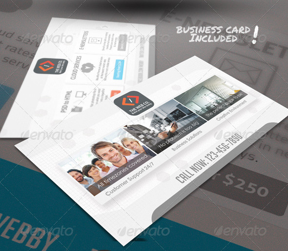 Web Design Service Business Card Template