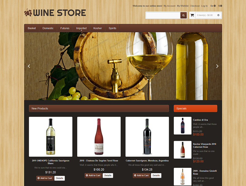 Wine Store Ecommerce Template