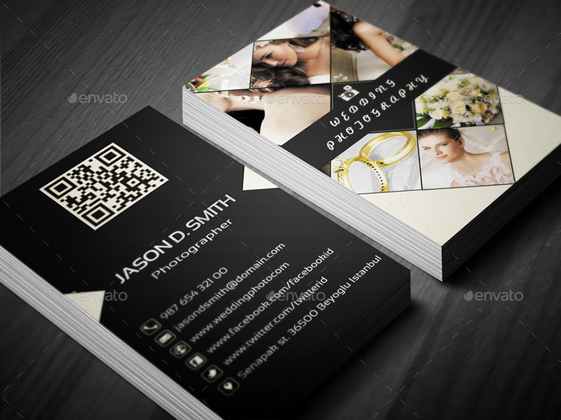 wedding photography business card template
