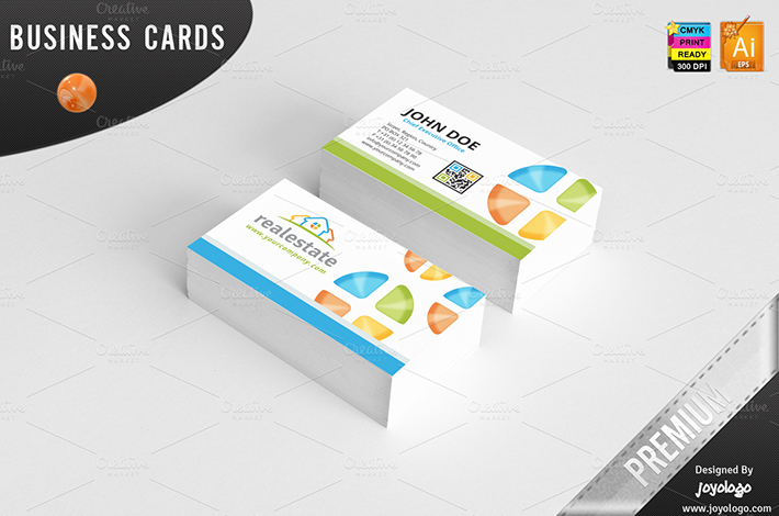 3D Real Estate Business Cards Design