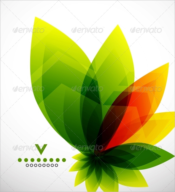Abstract Flower Design Template