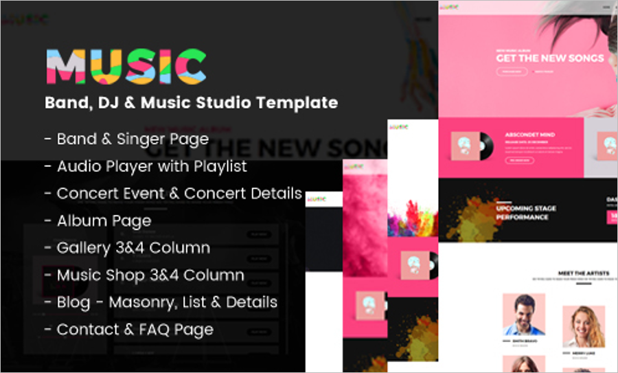 19+ Music HTML5 Website Templates Free & Premium Themes