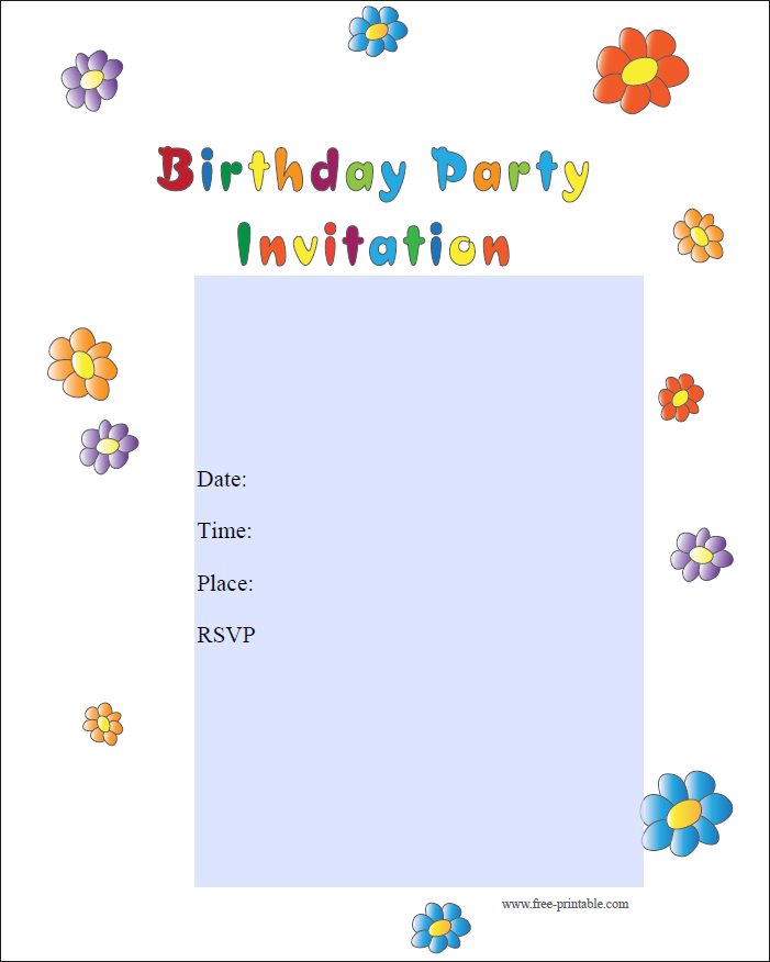 Birthday Invitation Template Editable
