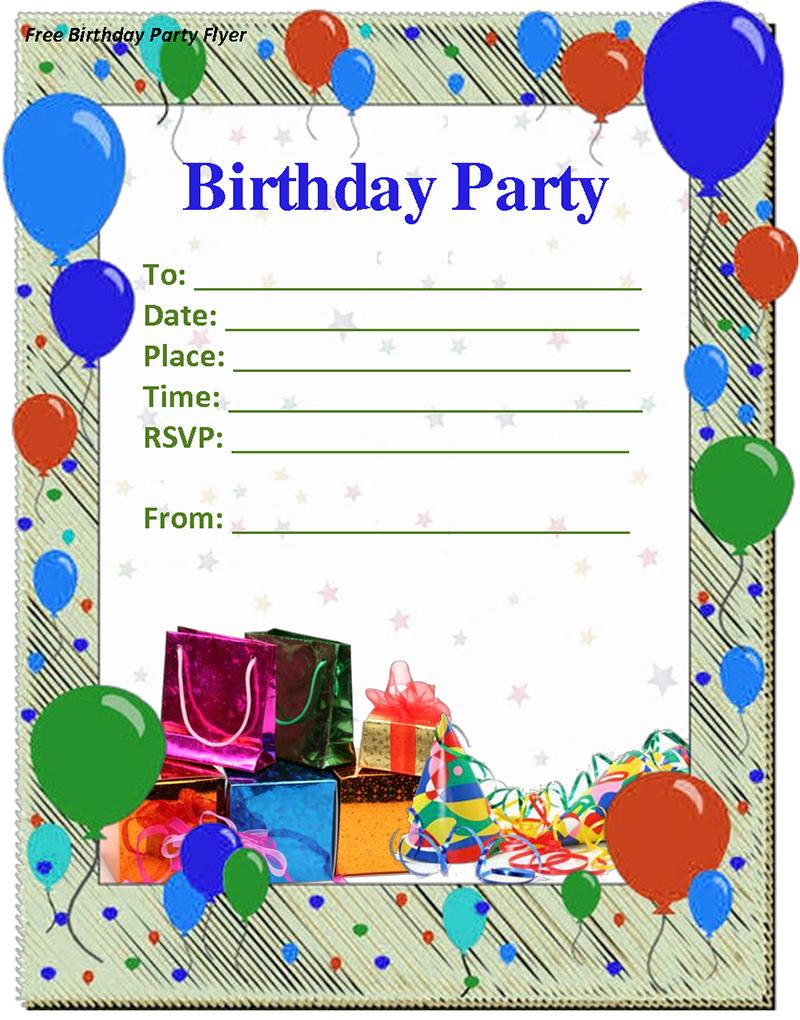 Birthday Invitation Template Sample