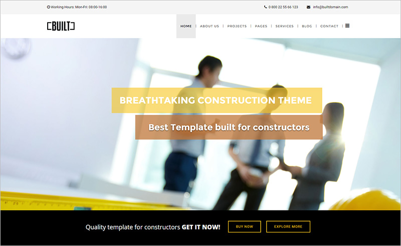 Construction Joomla Website Template