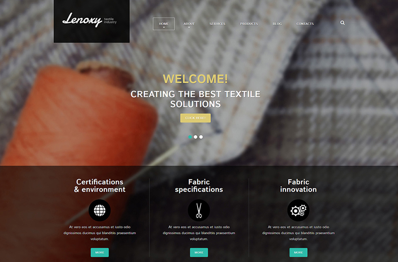 Customizable Textile Industry Joomla Template