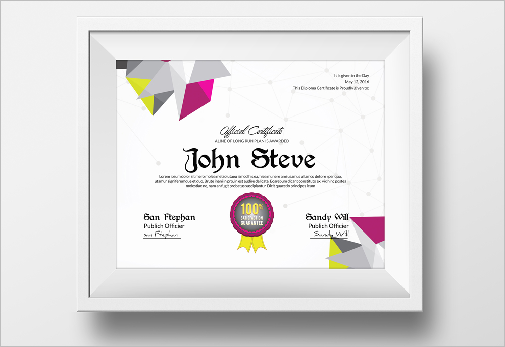 Easy Customizable Achievement Certificate