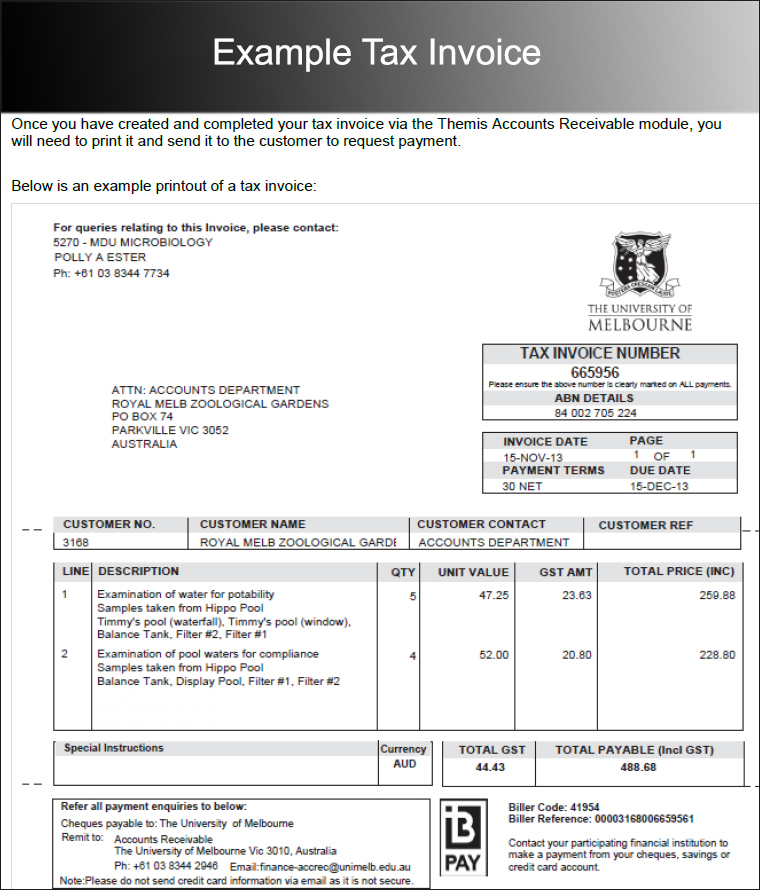 Example Tax Invoice Template