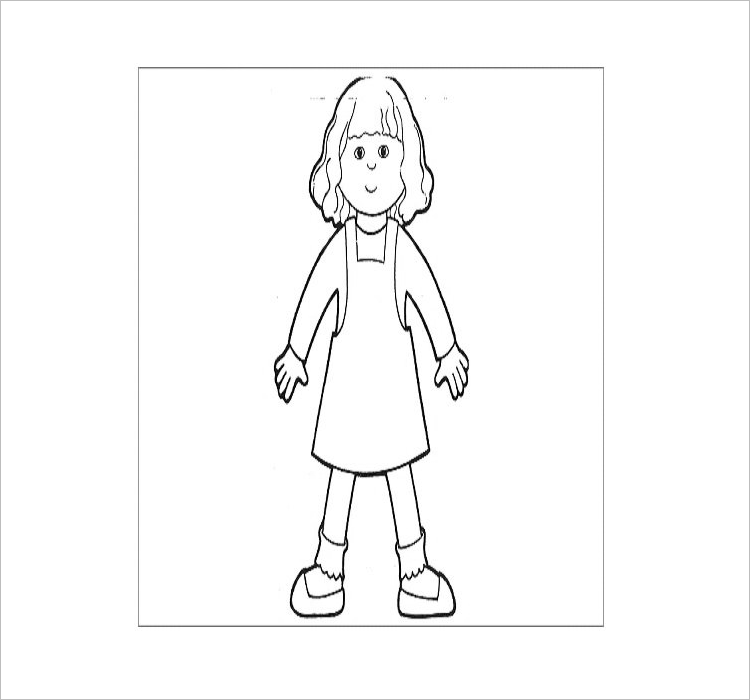 Female Flat Stanley Template