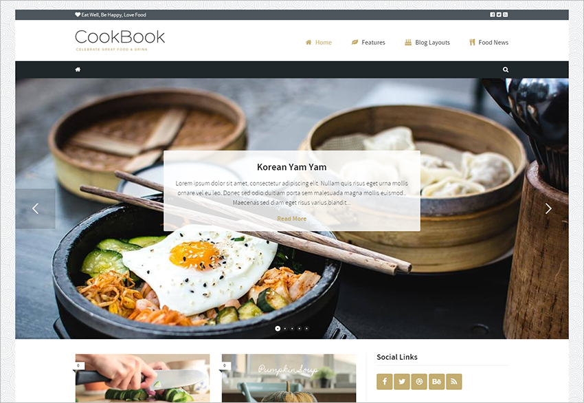 Food Magazine Blog WordPress Theme