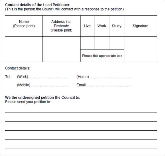Free Sample Petition Template