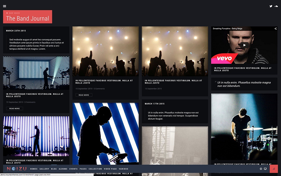 Full Screen Music WordPress Theme