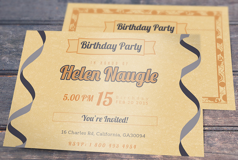 Fully Editable Birthday Invitation Template