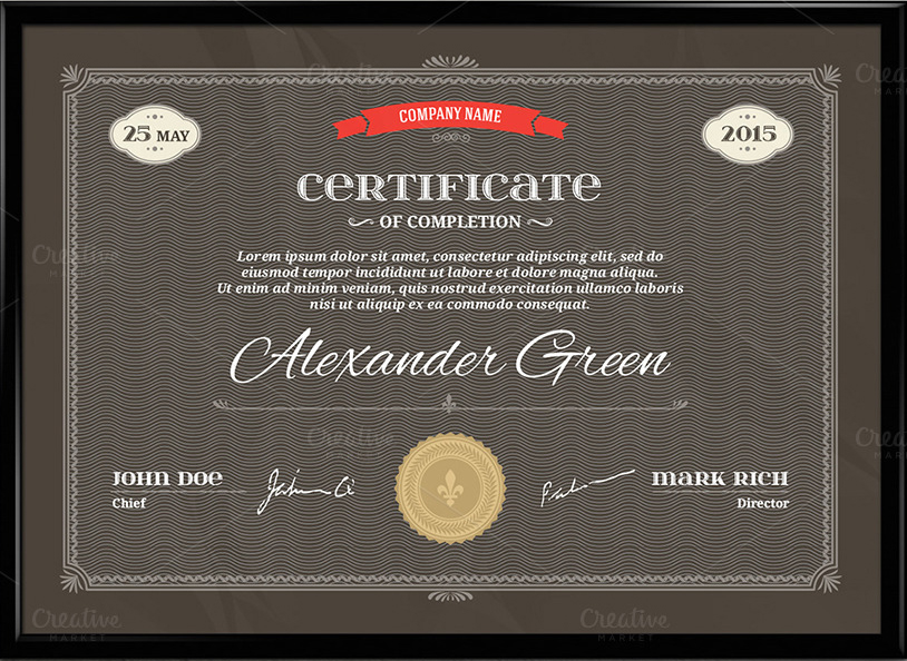 Graduation Certificate Template & Vector
