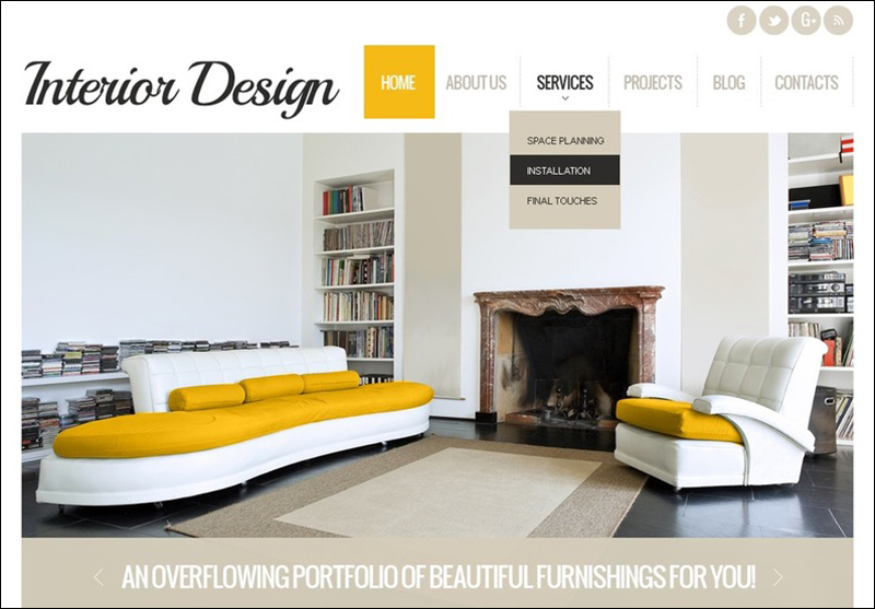 Interior Design WordPress Template