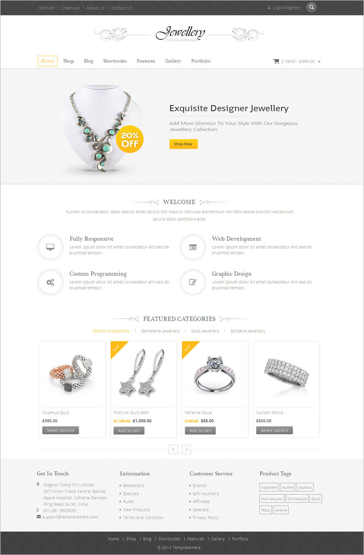 Jewellery Ecommerce WordPress Template