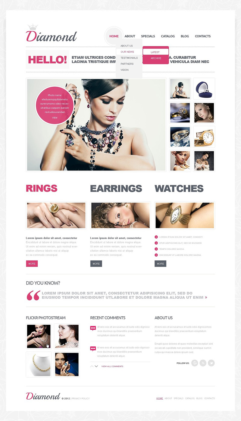 Jewelry Joomla Website Template