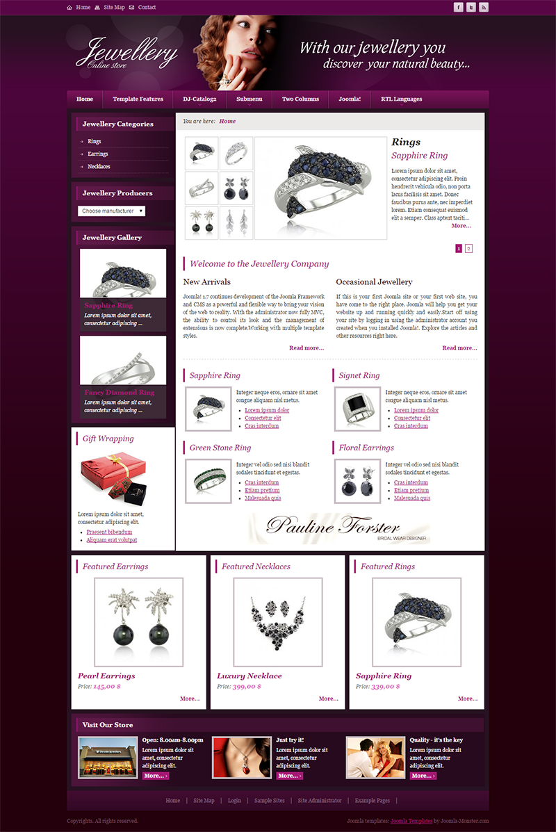 Joomla Jewelry Website Template