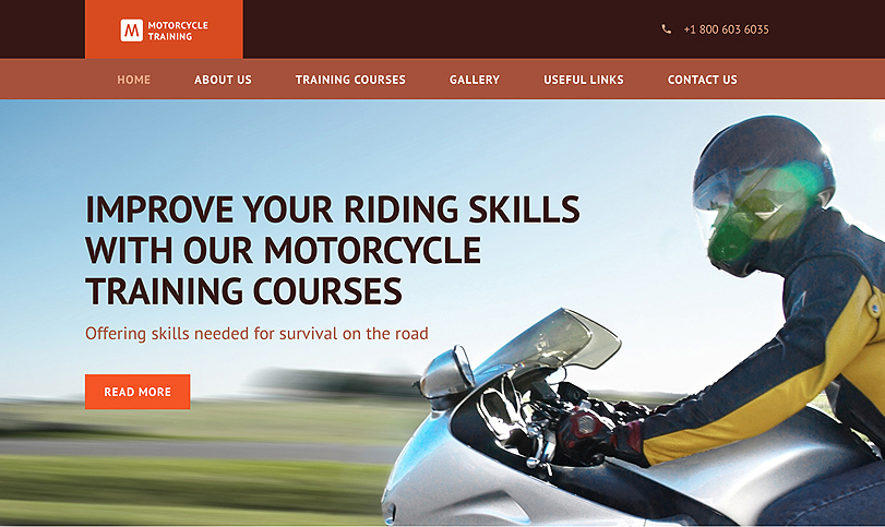 Motorcycle Training HTML Template