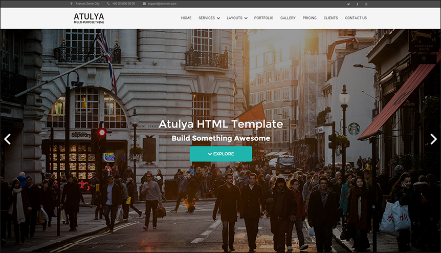 Multipurpose Parallax HTML Web Template