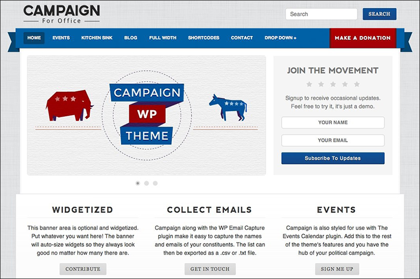 Political WordPress Theme For Campaign