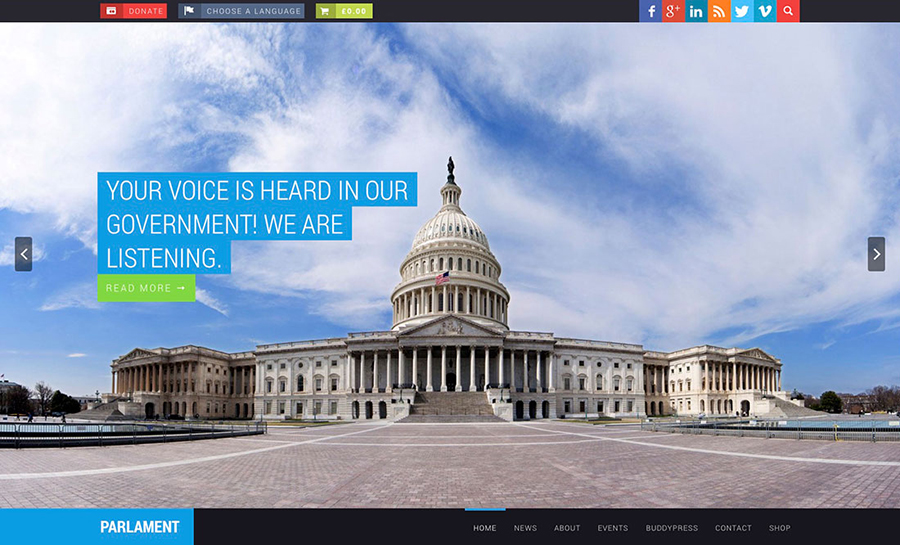 Political WordPress Themes For Political Parties