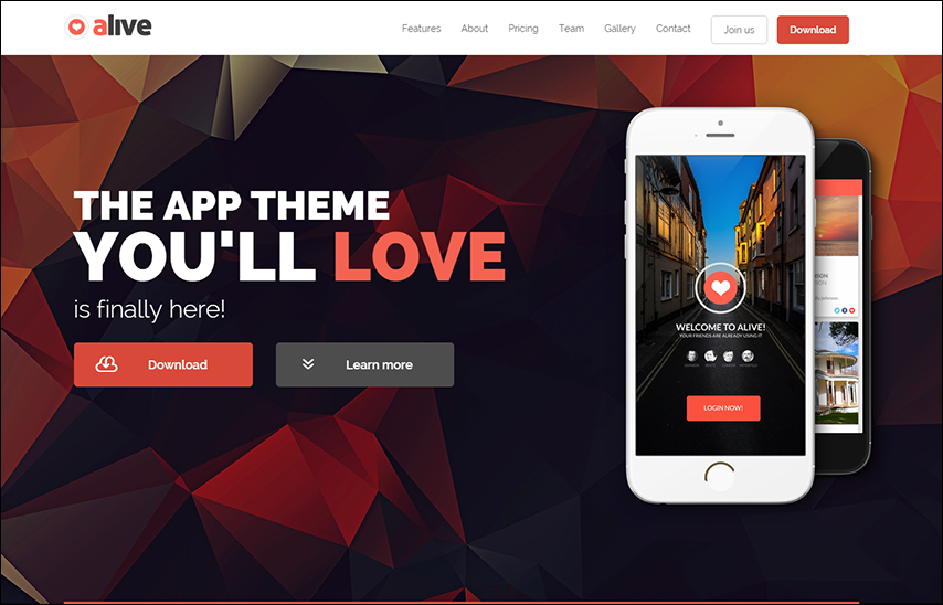 Responsive Dynamic Bootstrap Landing Page