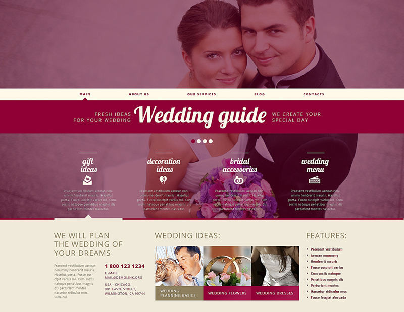 Responsive Wedding Planner WordPress Theme