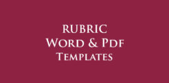Rubric Templates – Free PDF, Word, Excel Format