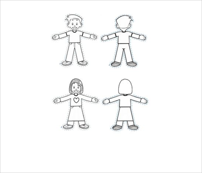 Set Of Flat Stanley Template