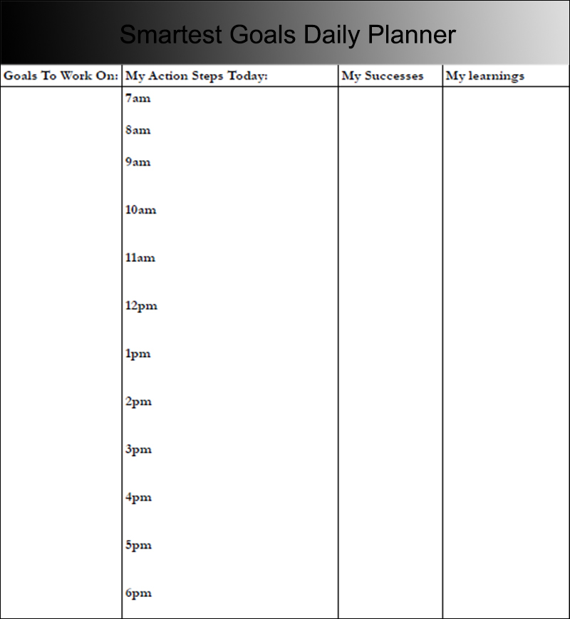 Smartest Goals Daily Planner