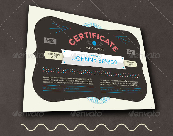 Typographic Certificate