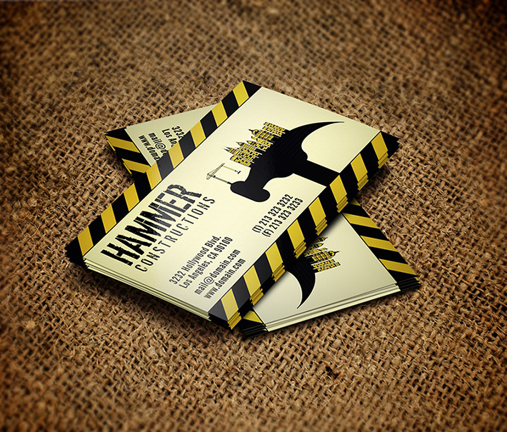 construction business card free templates