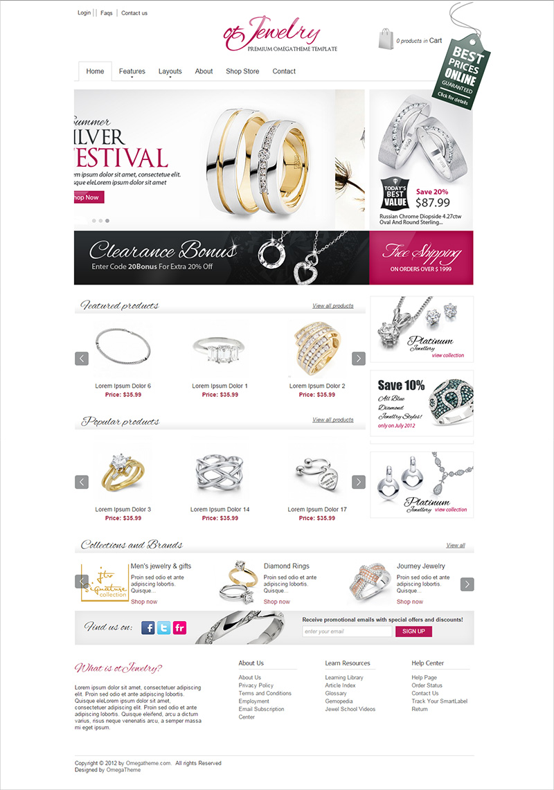 joomla jewelry template free download