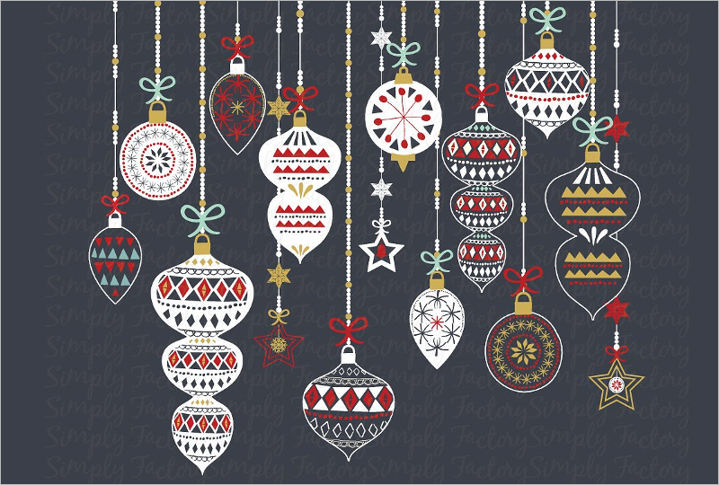 Chalkboard Christmas Ornament Design