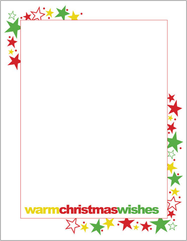 Christmas Letter With Stars
