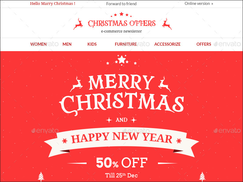 Christmas Offers E-commerce & E-newsletter