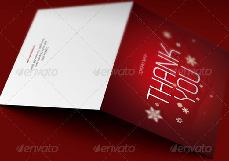 Christmas Thank You Card Template