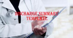 Discharge Summary Template - PDF, Word, Excel Formats
