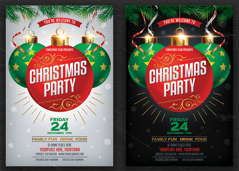 Editable Christmas Party Flyer