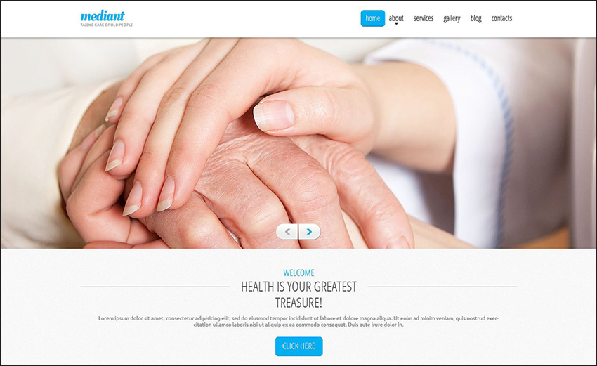 Elderly Care Drupal HTML Template