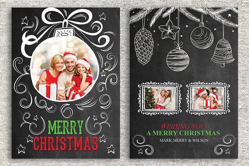 Family Christmas Card Template