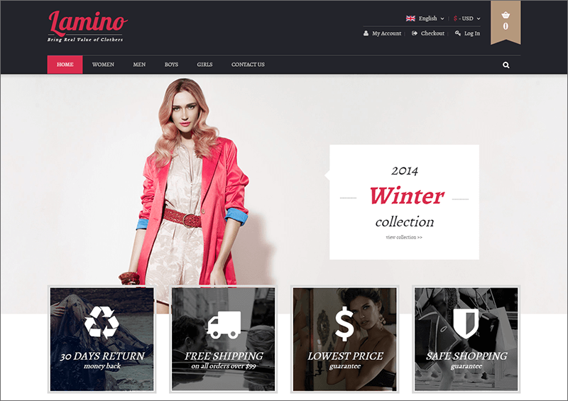 Magento Fashion Theme With Unlimited Colors