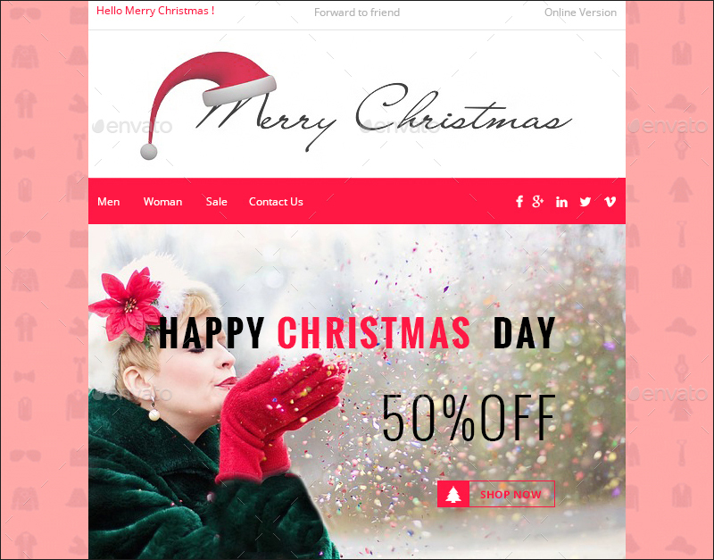 Responsive Christmas E-commerce Newsletter