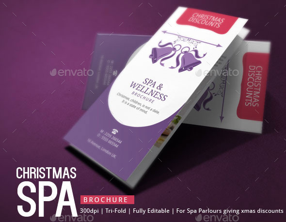 Spa Brochure Template Christmas Deals