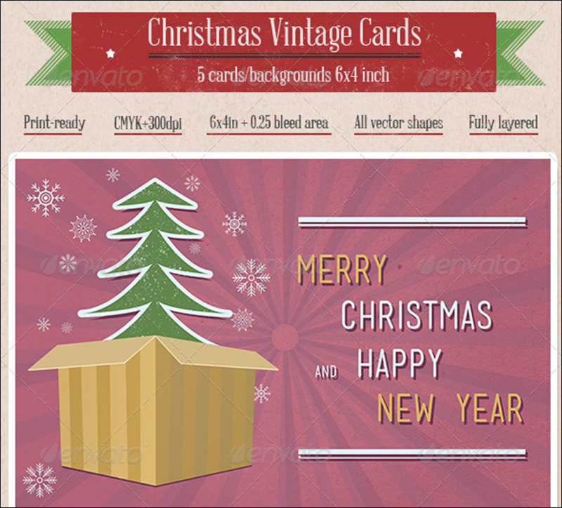 Vintage Christmas Cards & Backgrounds