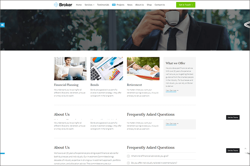 Business & Finance WordPress Theme
