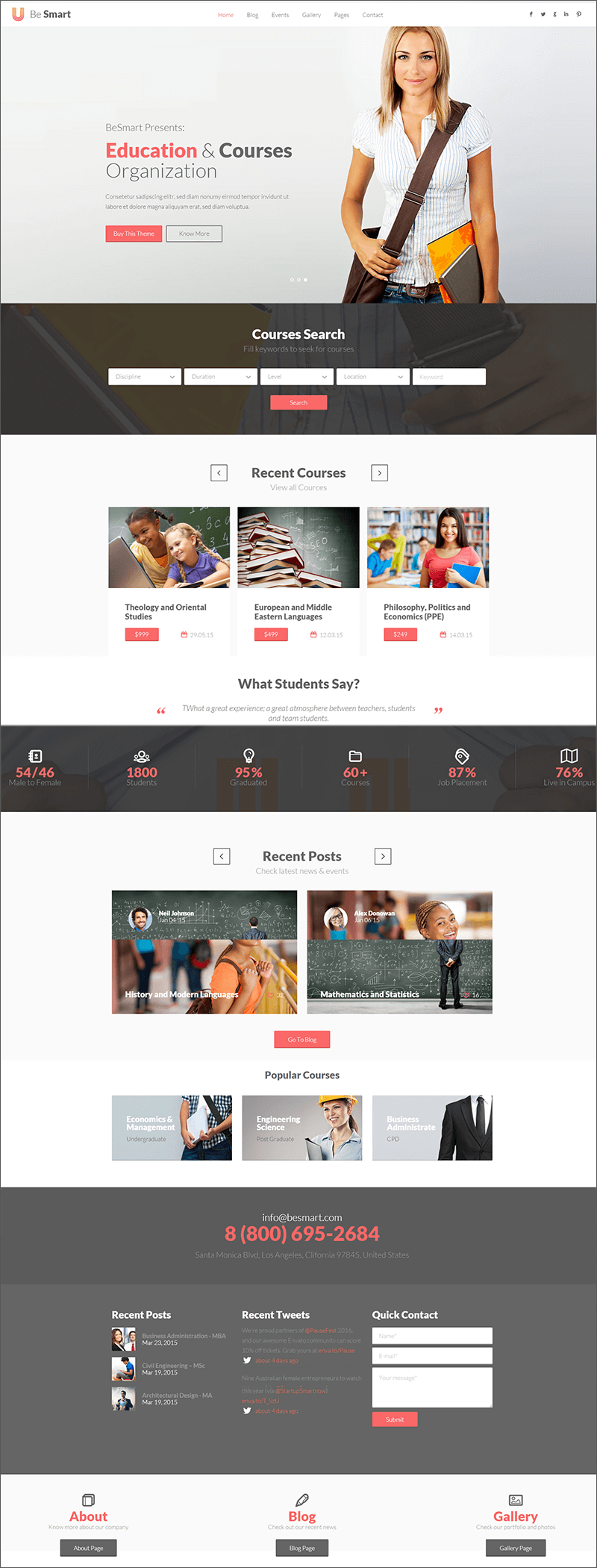Education & Courses Bootstrap Template