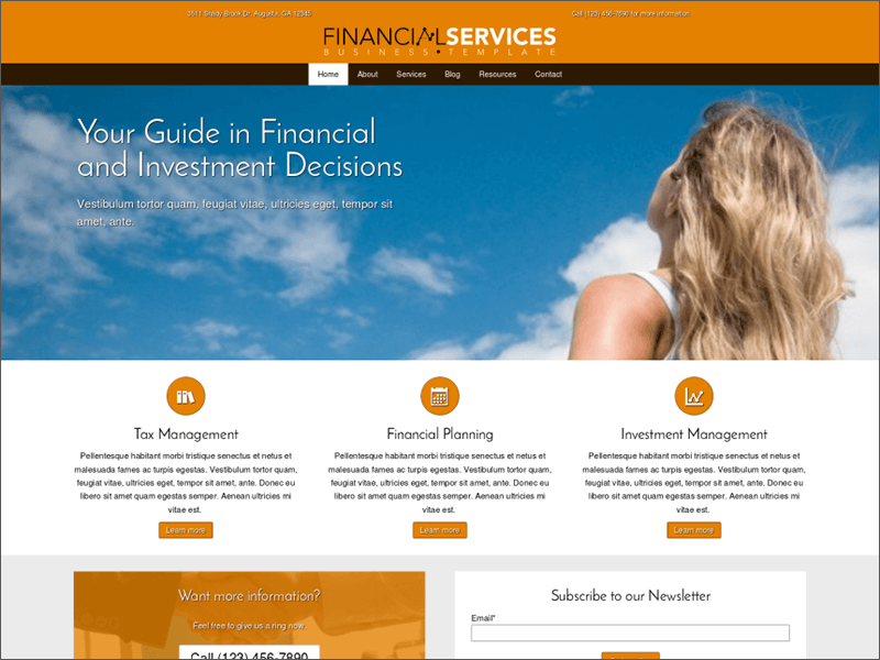 Financial Services WP Theme
