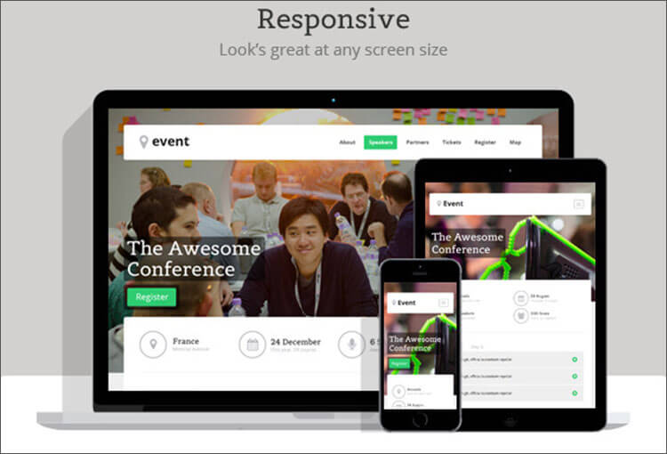 Fully Responsive Event Landing Page